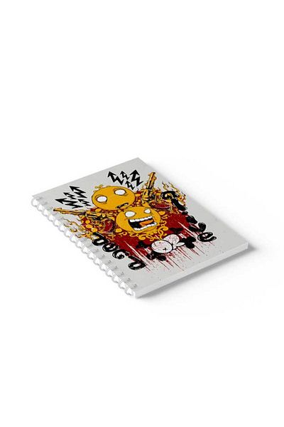LOWHA Spiral Notebook with Front and Back Hard Covers Featuring Live Or Dead Design