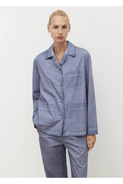 MANGO Woman Garment dyed pamuklu gömlek