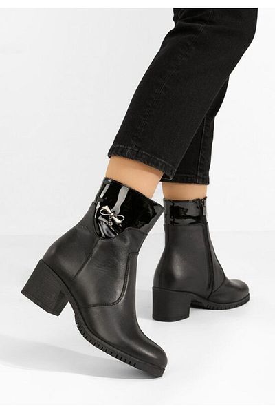 B T Shoes Black Clarice chunky heel ankle boots