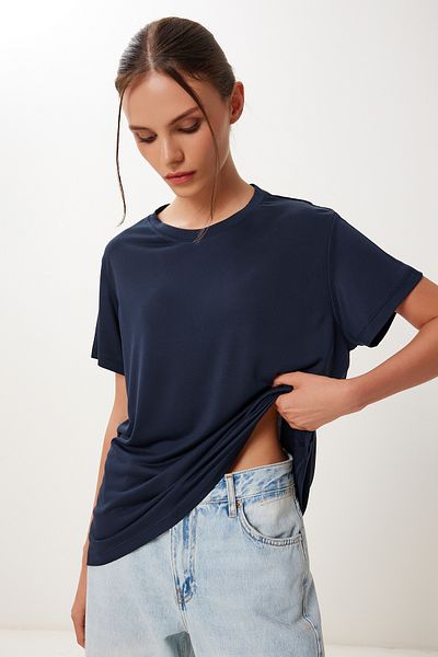 Lovelyİstanbul Pack of 2 Basic Modal Knitted T-Shirts