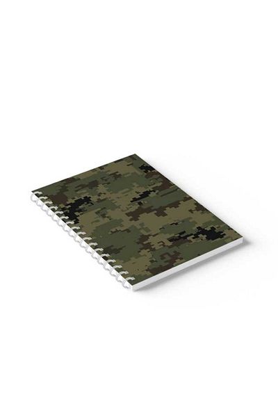 LOWHA Spiral Notebook with Front and Back Hard Covers Featuring Pixel Design