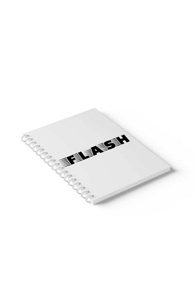 LOWHA Spiral Notebook with Front and Back Hard Covers Featuring Flash Design