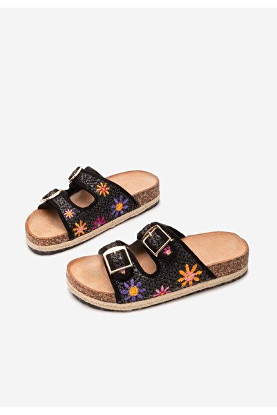 B T Shoes JOELIA black platform slippers