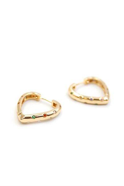 Rasanet Heart Earrings - Gold