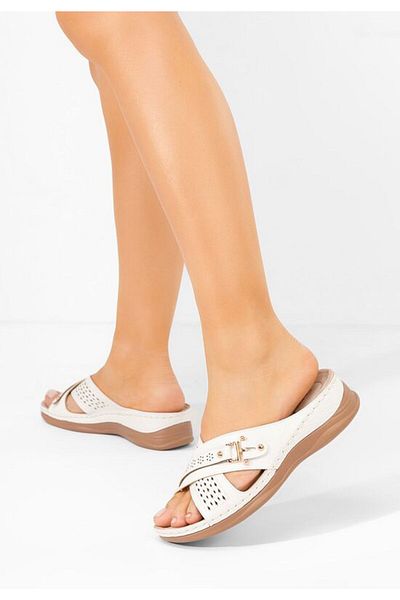 B T Shoes Andelia white orthopedic slippers