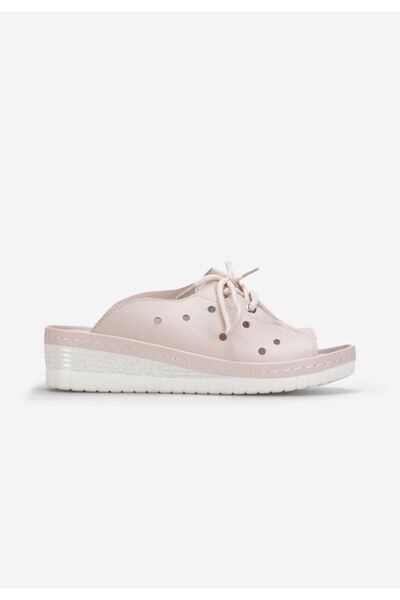 B T Shoes Women's leather slippers Patricia pink