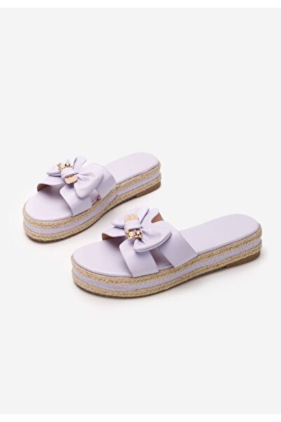B T Shoes Stephany platform slippers lilac