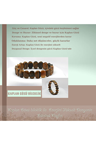 TAKI DERYASI سوار حجر عين النمر للطاقة الطبيعية والثقة بالنفس والحماية، متوفر...