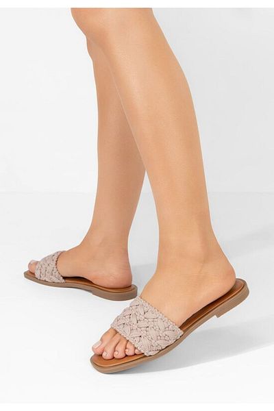B T Shoes Nude Eugenia flat slippers