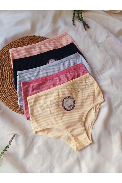 nura Nurah Lingerie High Waist Cotton Women's Panties 5 Pack