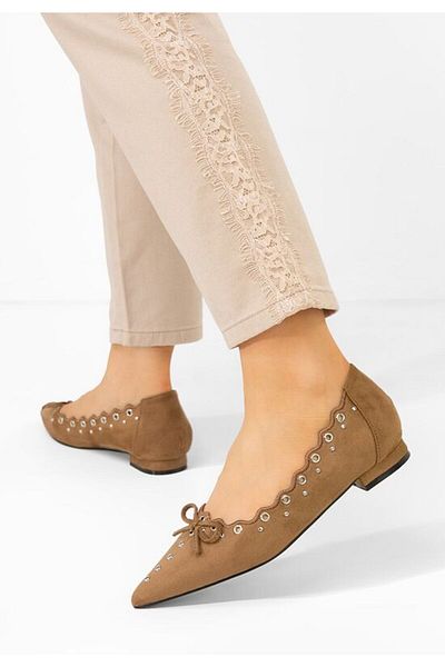 B T Shoes Balerini eleganti Sharyna kaki