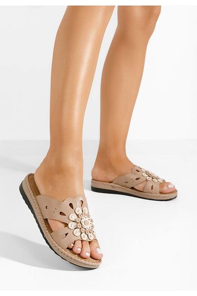 B T Shoes Women's slippers Tamanda khaki