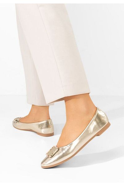 B T Shoes Women's Harvey gold ballet flats