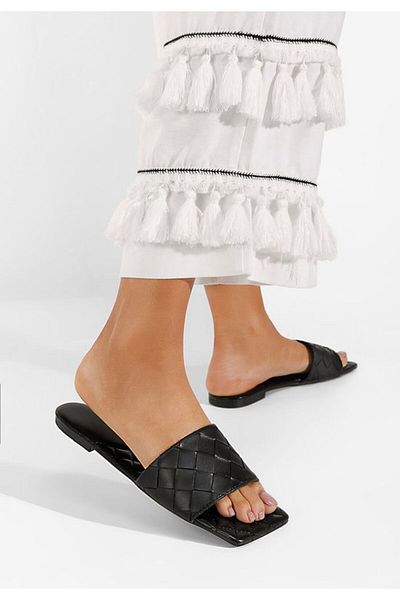B T Shoes Women's black Miravale slippers