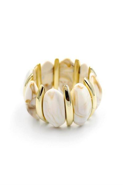 Rasanet Elastic Stone Bracelet - Cream