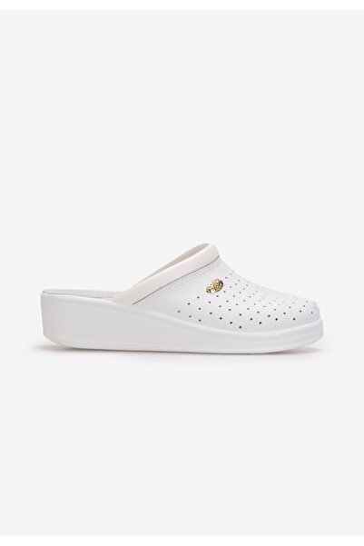 B T Shoes Saboti medicali cu talpa ortopedica Milaca V2 albi