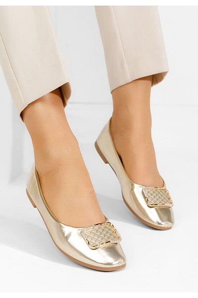 B T Shoes Women's Harvey gold ballet flats