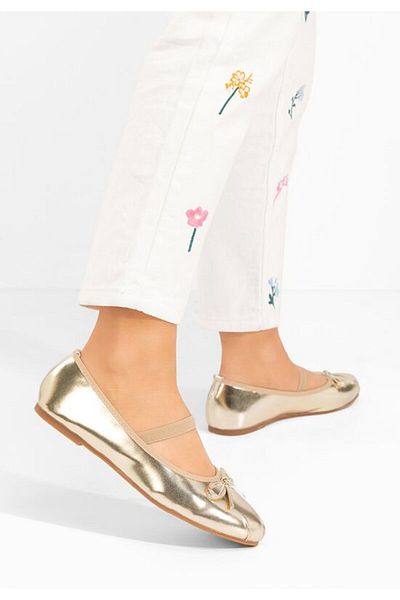 B T Shoes Women's Ionelia gold ballerinas