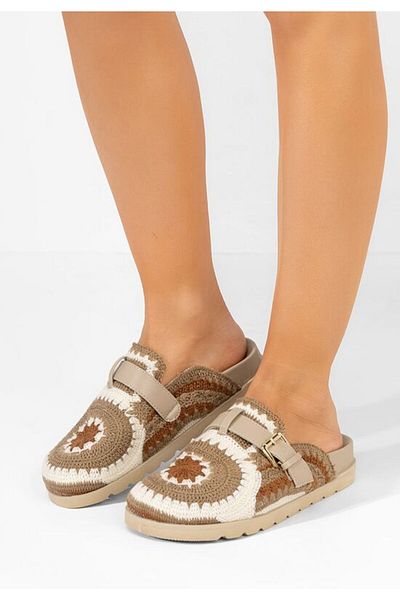B T Shoes Pamila women's clogs khaki