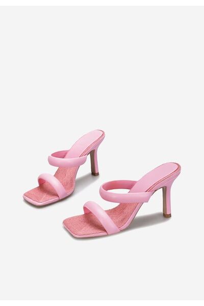 B T Shoes Zasha pink heeled slippers