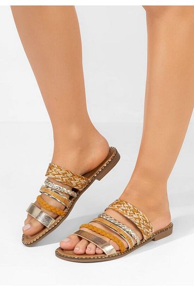 B T Shoes Flat slippers Jesenia camel