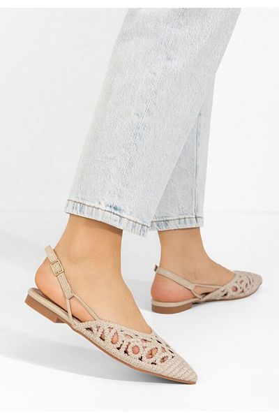 B T Shoes Women's Sharie cream ballerinas