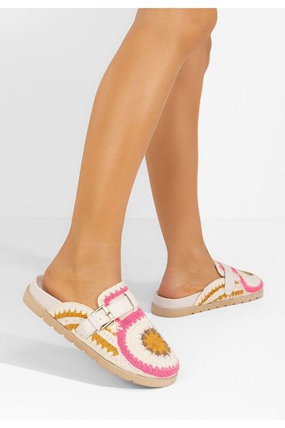 B T Shoes Pamila women's white clogs