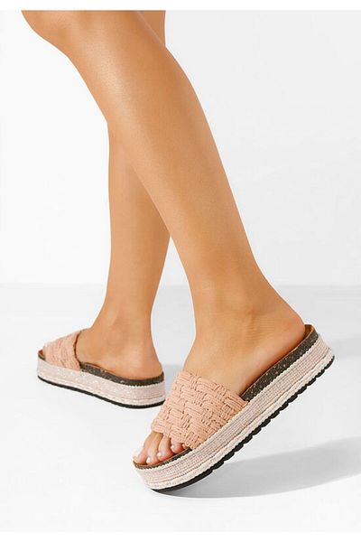 B T Shoes Tulana pink platform slippers