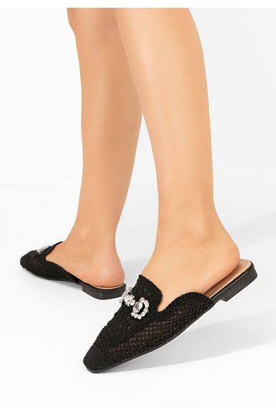 B T Shoes Jamila women's black clogs