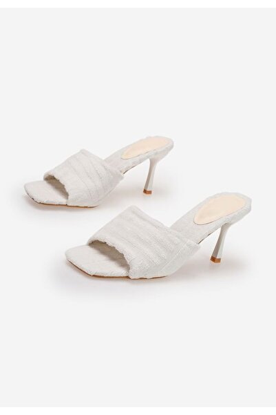 B T Shoes Mirora V2 beige heeled slippers