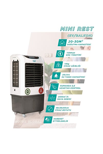 Kabel Mini Rest Evaporatif Hava Soğutucu Sulu Klima