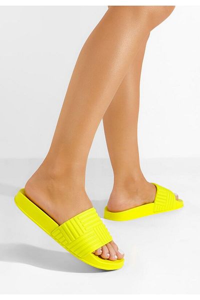 B T Shoes Women's Sumaya neon beach slippers