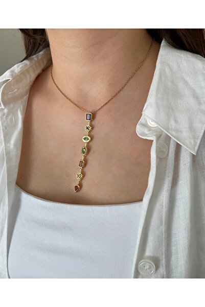 Anetta Jewelry قلادة نسائية من الفولاذ المقاوم للصدأ مكونة من 7 عناصر من الحج...