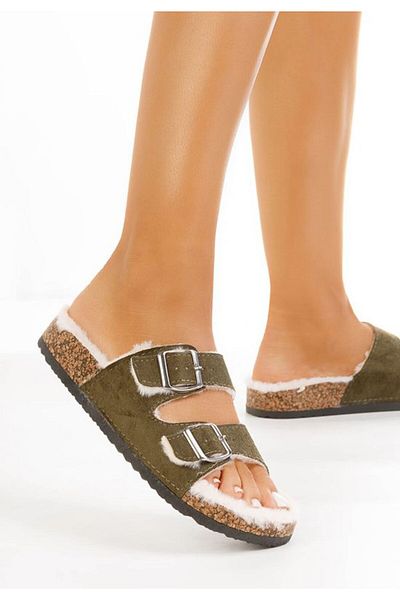 B T Shoes Women's slippers Testa khaki