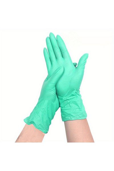 Choice L Green 50PCS 50PCS Multi-Color Nitrile Gloves For Cooking Waterproof Gloves For Kitchen Tools Nit