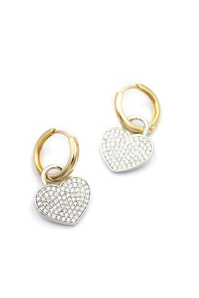 Rasanet Heart Earrings - Gold