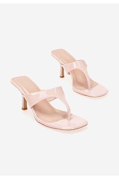 B T Shoes Pink Celadon heeled slippers