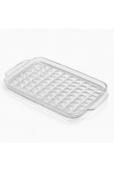 FAIR HOME Pyramid Model Glass Tray – Presentation – Fruit Bowl – 33×20 cm