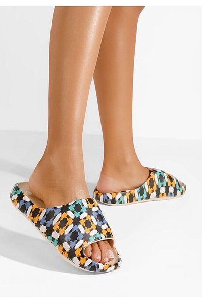 B T Shoes Jomya women's multi-colored beach slippers