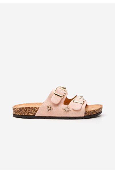 B T Shoes Pink Moonie chunky-soled slippers