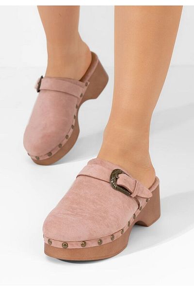 B T Shoes Women's platform clogs Micaela pink