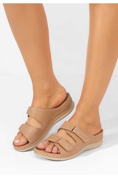 B T Shoes Slippers with orthopedic sole Raquela khaki