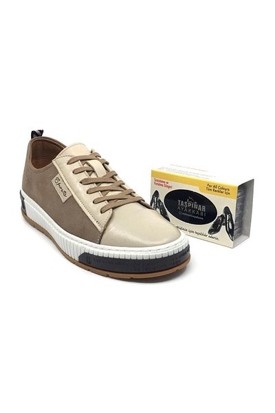 Taşpınar Ayakkabı License 100% Genuine Leather Orthopedic Men's Casual Sneaker Summer Shoes New Season with Sponge Gift