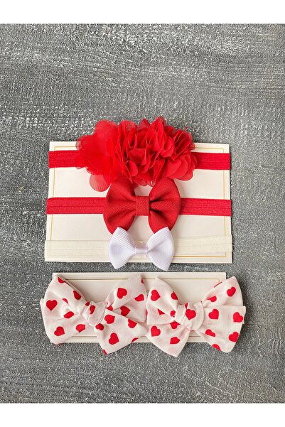 pempem bandana Set de papion cu flori cu laser pentru fetiță, bandană mini cu...