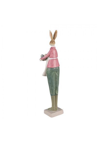 Clayre & Eef Figurine Easter Bunny Girl Polystone 9x7x36 cm