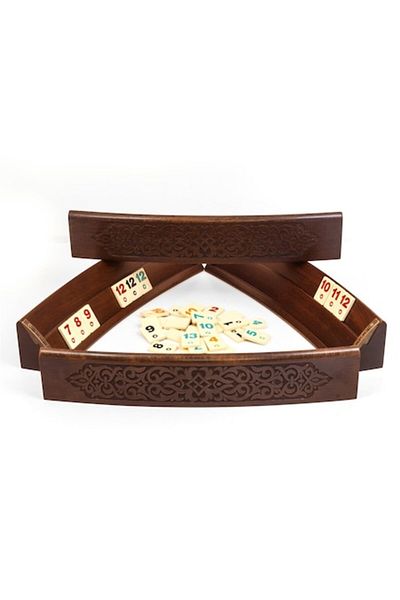 Helena Solid Wood Semi-Round Rummy Game