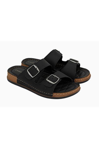 Multi Polo Men's Double Buckle Slippers Orthopedic Comfortable Soft Insole Non-Slip Lightweight Daily Slippers