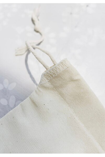 ALASEREN ÇOK AMAÇLI HAM BEZ NATURAL BÜZGÜLÜ KESE BEZ POŞET 30×40 CM BÜYÜK BOY EKMEK KESESİ