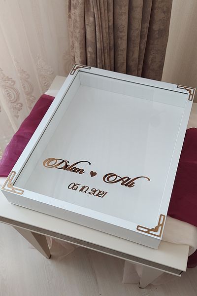 Verda Çerçeve 40X50 cm Rose Memory Frame! Deep Frame Without Leds! Rose Memory Frame - for Bridal Bouquets