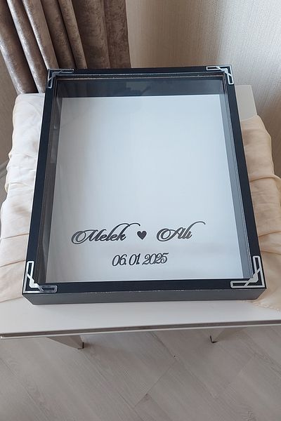 Verda Çerçeve 40X50 cm Rose Memory Frame! Deep Frame Without Leds! Rose Memory Frame - for Bridal Bouquets